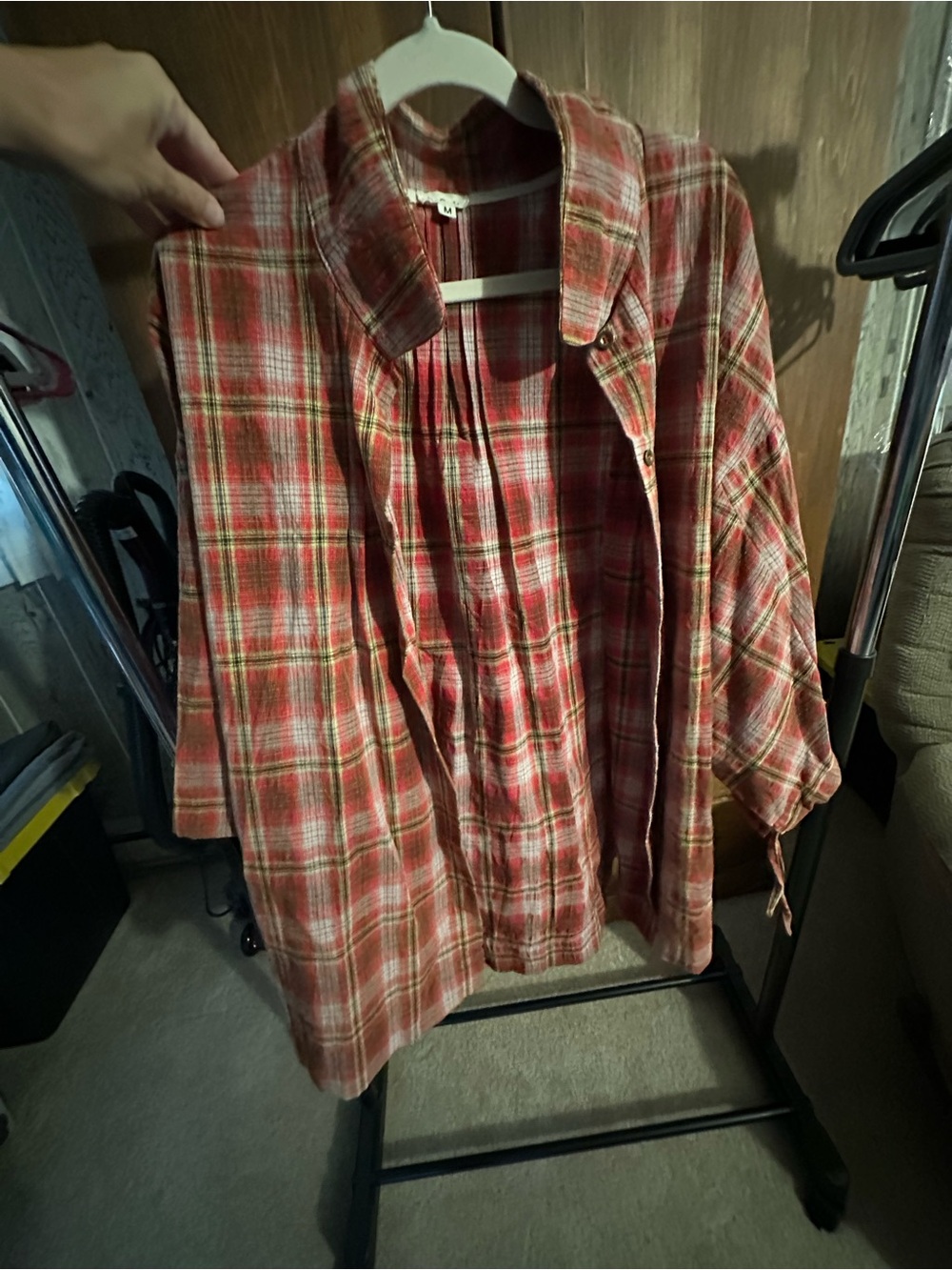 Red Plaid Button-Up Shacket